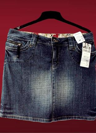 Новая брендовая джинсовая юбка "yessica". размер uk12/eur40 (m).1 фото