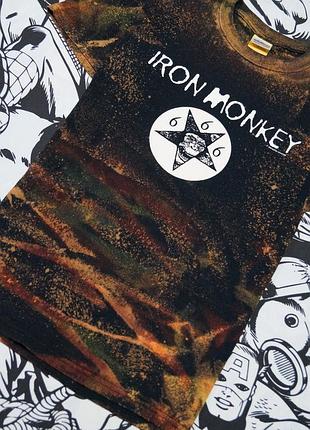 Кастомная футболка с принтом группы iron monkey мерч
