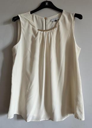 Молочная блуза john lewis натуральный шелк размер 14uk xl