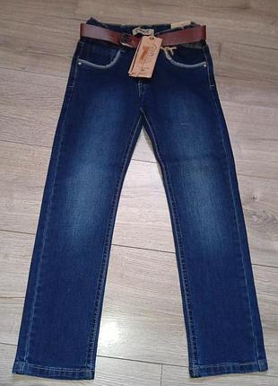 Детские новые джинсы grace огорщина размер 134/993