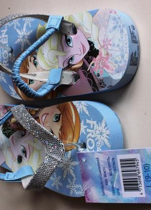 Пляжні сандалі disney frozen flip flop. ориинал. сша.4 фото