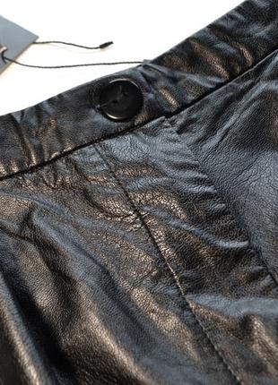 Стильные черные кюлоты с кожи,шорты,брюки,юбка-брюки3 фото