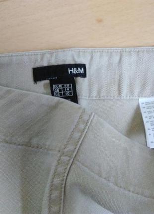 Джинсова бежева спідниця h&m 2