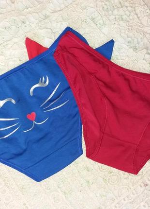 Комплект.
оригинальные трусики  "котики",44-46разм.,м,турция.