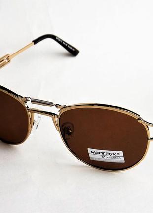 Очки солнцезащитные matrix 8213 коричневые золото с поляризацией