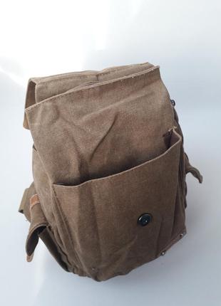 Небольшой, качественный женский рюкзак, брезентовый рюкзак5 фото