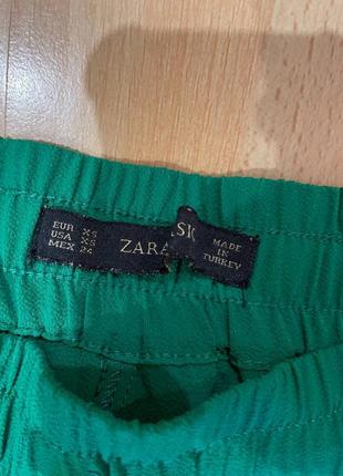 Зеленыe летние штаны свободного кроя zara3 фото