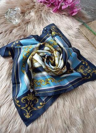 Изящный атласный платок в стиле hermes2 фото