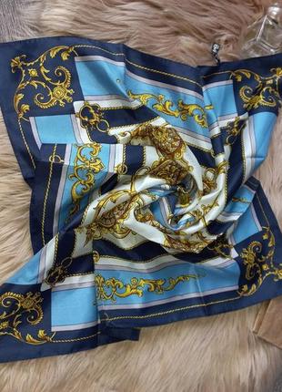 Изящный атласный платок в стиле hermes3 фото