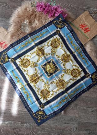 Витончений атласний платок в стилі hermes