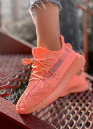 Ярко коралловые кроссовки adidas с неоном (весна-лето-осень)😍4 фото