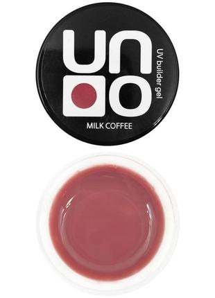 Гель для нарощування uno milk coffee, 15 мл1 фото