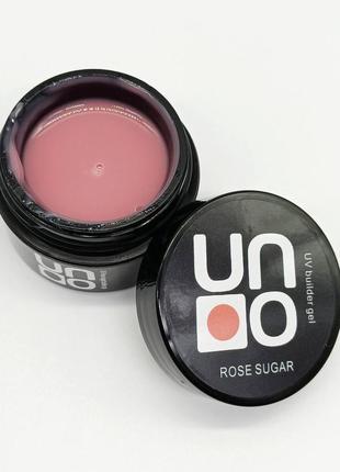 Гель для нарощування uno rose sugar, 15 мл1 фото