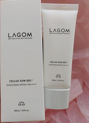 Солнцезащитный крем для лица lagom cellus sun gel на основе химических фильтров alwb