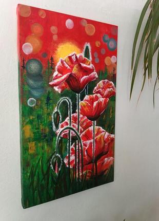 Картина “маки на рассвете”