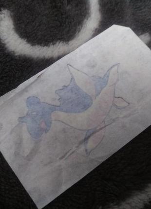 Стильное цветное тату наклейка