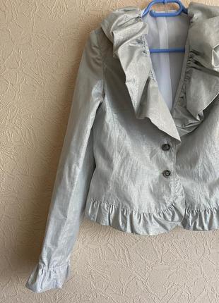Пиджак серебристый праздничный, размер м