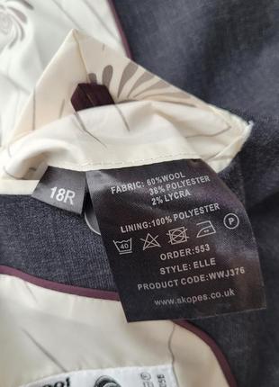 Skopes 24/7 mode модель elle размер 18 l-xl новый женский пиджак жакет блейзер серый шерсть lycra9 фото