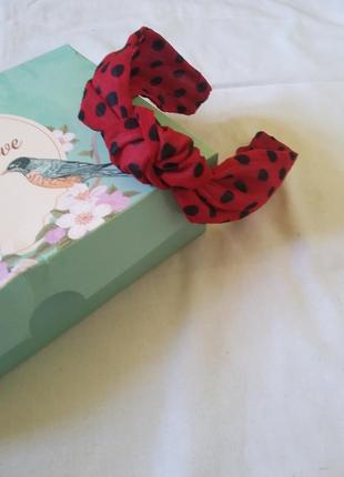 Чалма пов'язка обру чкрасный в горох