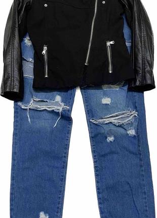 Жіночі джинси з високою посадкою мом parisian xs3 фото