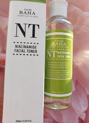 Скидка cos de baha nt niacinamide toner 200 ml  тонер для лица с ниацинамидом и пантенолом