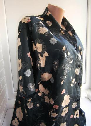 Красивая. винтажная блуза из натурального шелка, большого размера. citylife