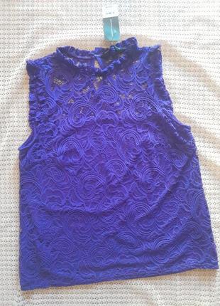 Стильна мереживна блуза без рукавів dorothy perkins3 фото