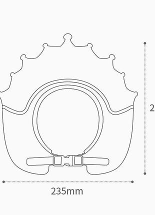 Козырек для мытья головы купания малыша на застежке корона синий2 фото