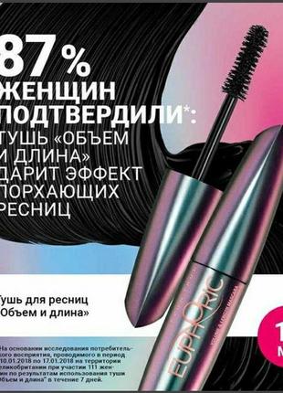 Синяя тушь для ресниц "объем и длина" avon2 фото