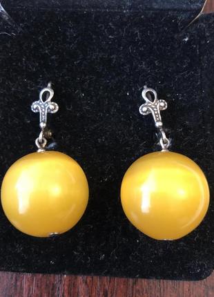 Сережки з натурнального каменя