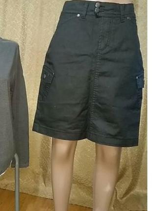 Фирменная натуральная коттоновая юбка указ м см.замеры3 фото