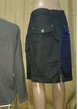 Фирменная натуральная коттоновая юбка указ м см.замеры1 фото