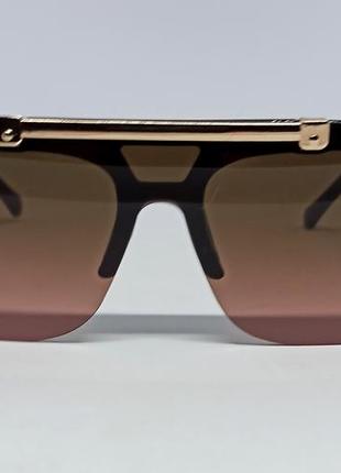 Очки в стиле louis vuitton унисекс солнцезащитные коричневый градиент с поднимающимися линзами2 фото