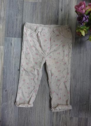 Красивые вельветовые брюки на девочку р.86 2 года джинсы штаны