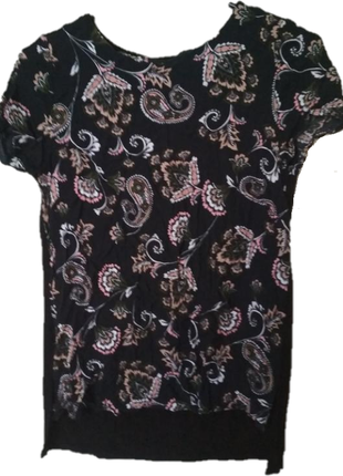 Футболка блуза джерсі квітковий принт f&f