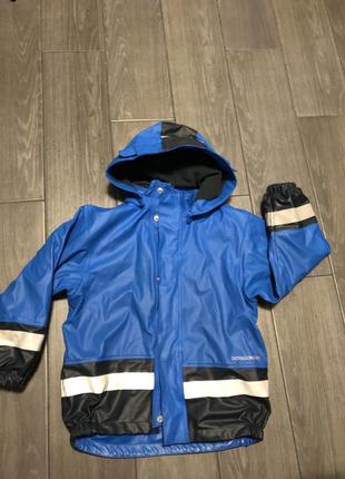 Куртка-ветровка-дождевик на флисе 4-5 лет