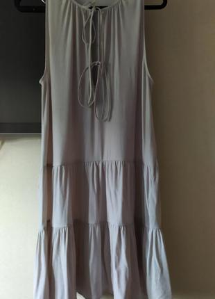 Бежева сукня на зав'язках zara