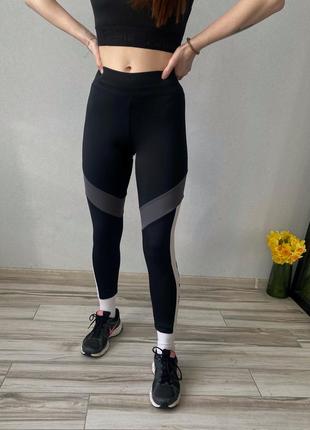 Лосины леггинсы женские адидас черные серые для спорта спортивные adidas2 фото