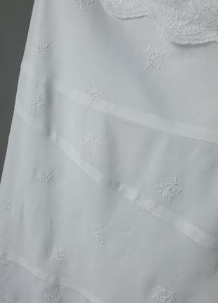Белая юбка хлопковая вышитая lisa tosca4 фото