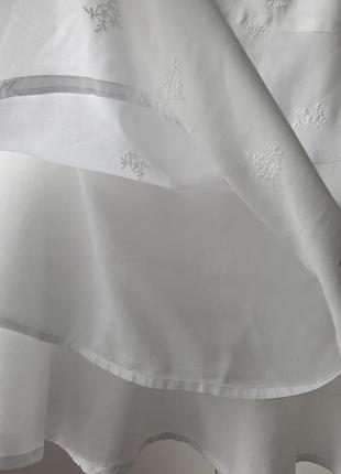 Белая юбка хлопковая вышитая lisa tosca7 фото