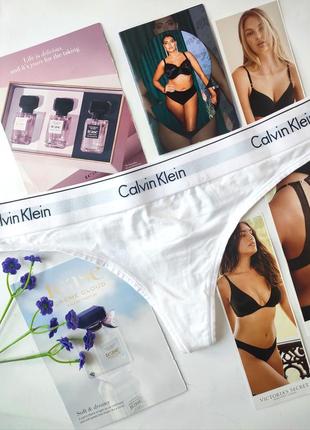 Коттоновые трусики стринги хлопковые calvin klein l 40 12