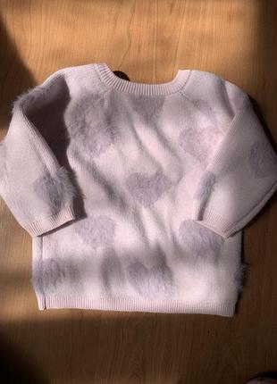 Кофта светер теплий рожевий 68 р