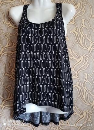 (150) отличная вискозная майка/боксерка divided by h&m/размер евро 40