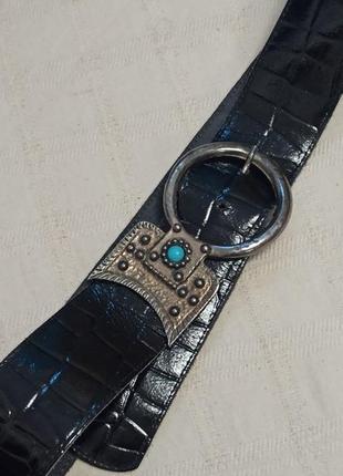 Ремінь пояс натуральна шкіра метал