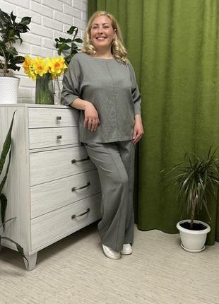 Костюм брючный женский костюм из льна разные цвета