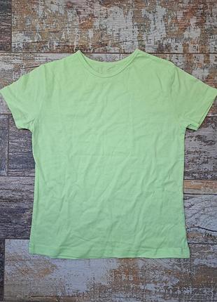 Футболка однотонная зеленая george для ребенка 9-10 лет