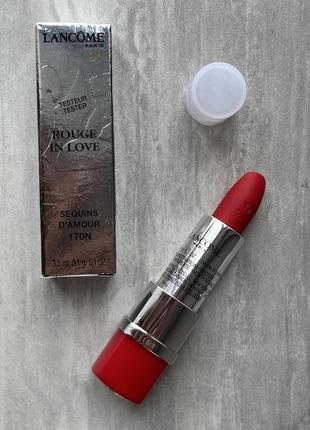 Помада lancome l'absolu rouge. rouge in love