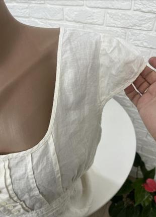 Блузка блуза натуральная лён р 52 бренд "tu"6 фото