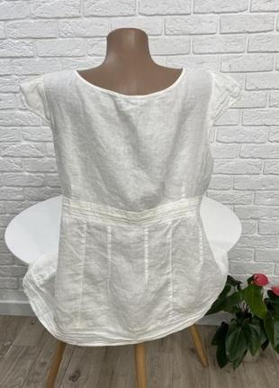 Блузка блуза натуральная лён р 52 бренд "tu"2 фото