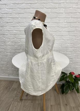 Блузка блуза натуральная лён р 52 бренд "tu"5 фото